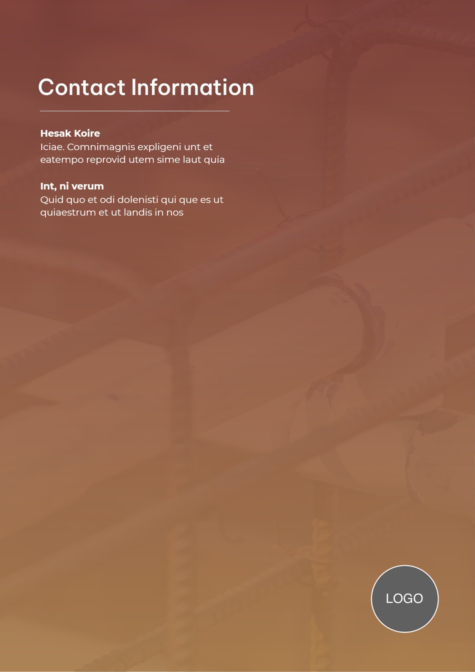 Page 8: Contact Information